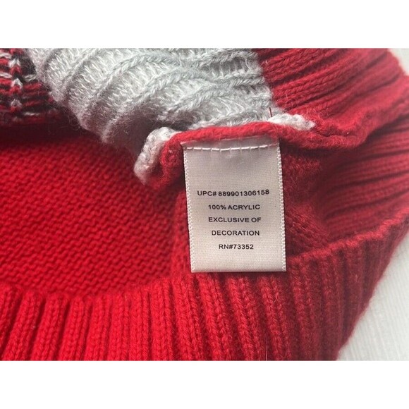 K’s Our Time Red xmas sweater Dress With Cat Size Small - Picture 3 of 10